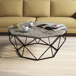 Hanah Home Mesa de centro Diamond - White Marble